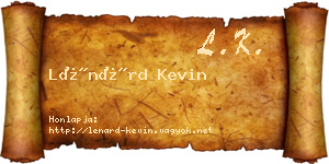 Lénárd Kevin névjegykártya
